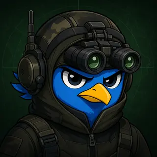 Deep Recon avatar — a cartoon bird pilot portrait from the game