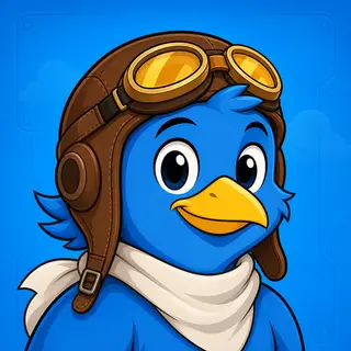 Calm Captain avatar — a cartoon bird pilot portrait from the game