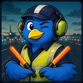Ground Crew avatar — a cartoon bird pilot portrait from the game