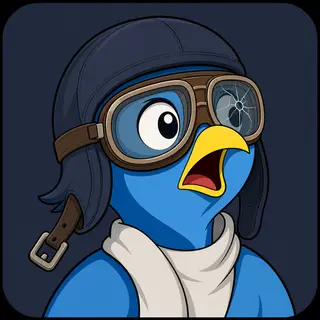 Storm Runner avatar — a cartoon bird pilot portrait from the game